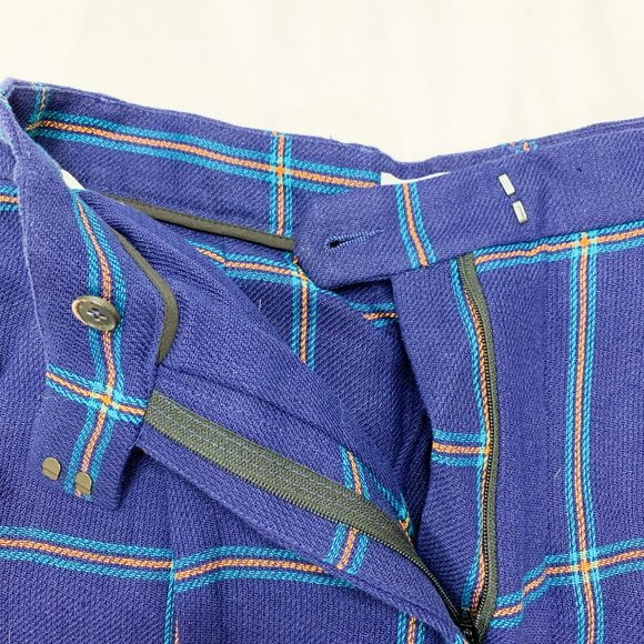 MSGM Milano Blue Plaid Fringe Wide Leg Pan… - Picture 6 of 14